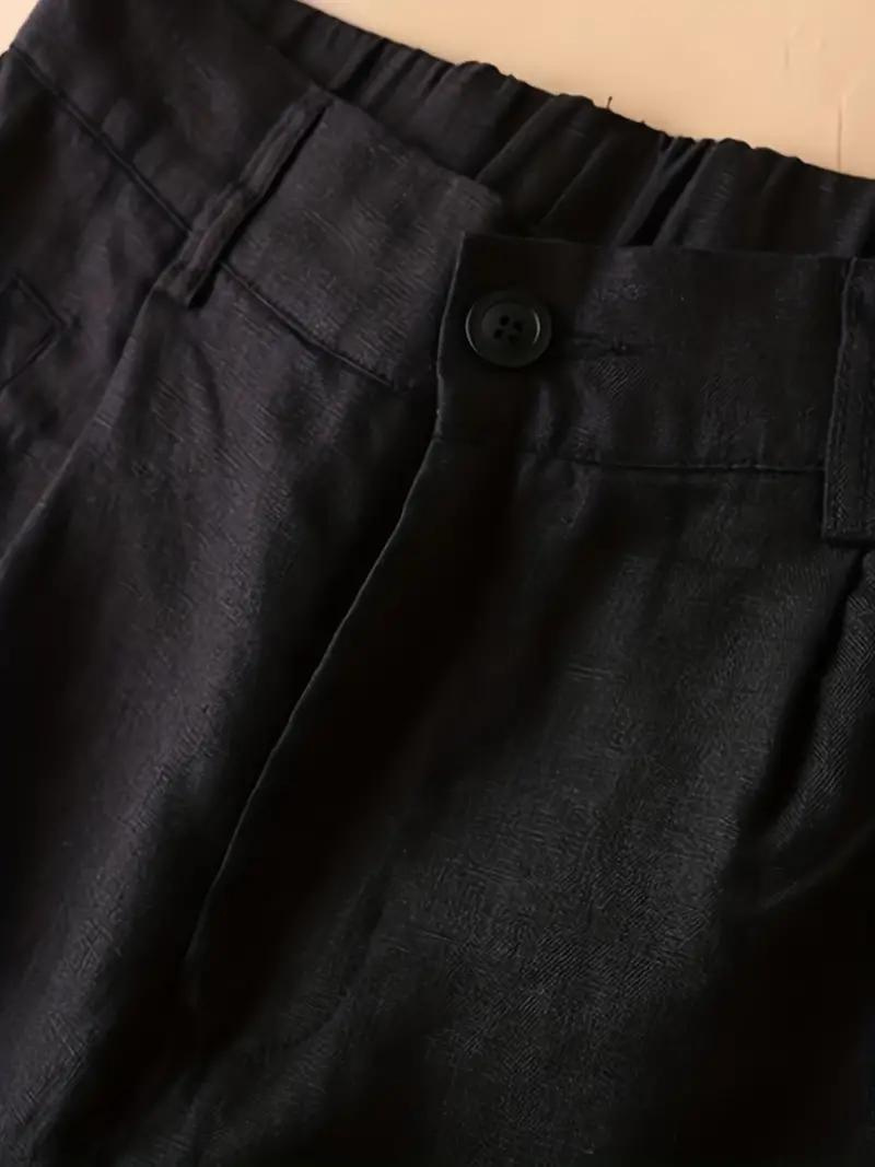 Sommarshorts, Elastisk Midja, Lös Passform, Shorts Med Hög Midja, Damkläder-Eva Jonsson