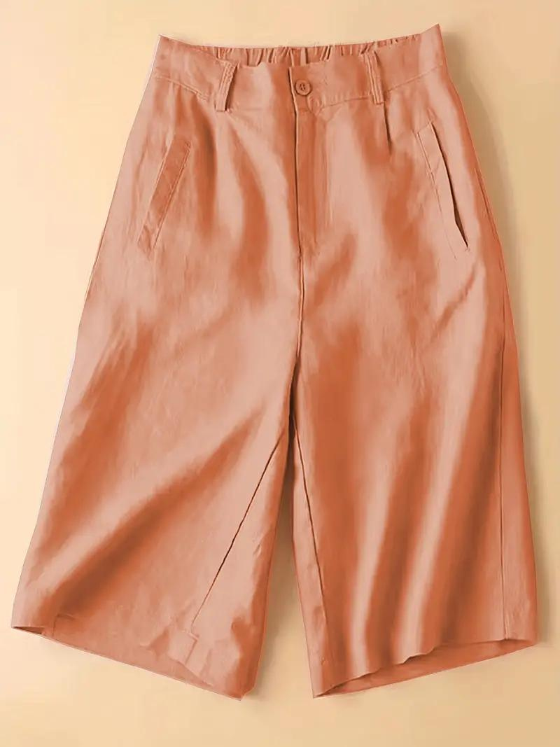 Sommarshorts, Elastisk Midja, Lös Passform, Shorts Med Hög Midja, Damkläder-Eva Jonsson