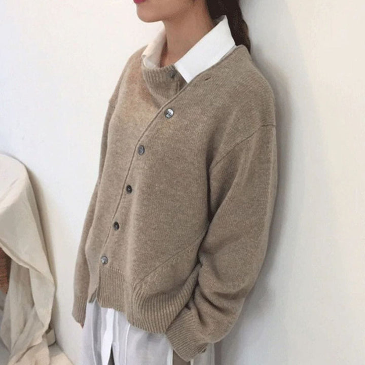 Stickad Cardigan - Knäppt - Oversized - Cashmere Cardigan - Damkläder-Eva Jonsson