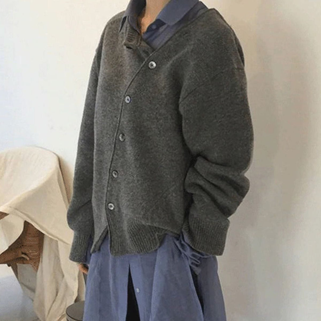 Stickad Cardigan - Knäppt - Oversized - Cashmere Cardigan - Damkläder-Eva Jonsson