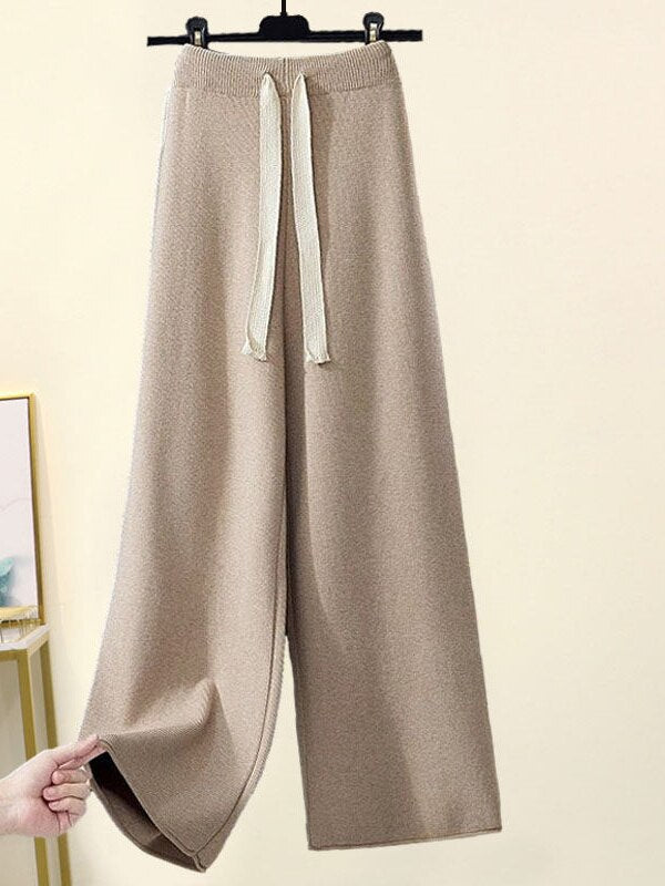Stickad Co-Ord - Vida ben - Jumper - Tvådelat set - Loungewear för kvinnor-Eva Jonsson