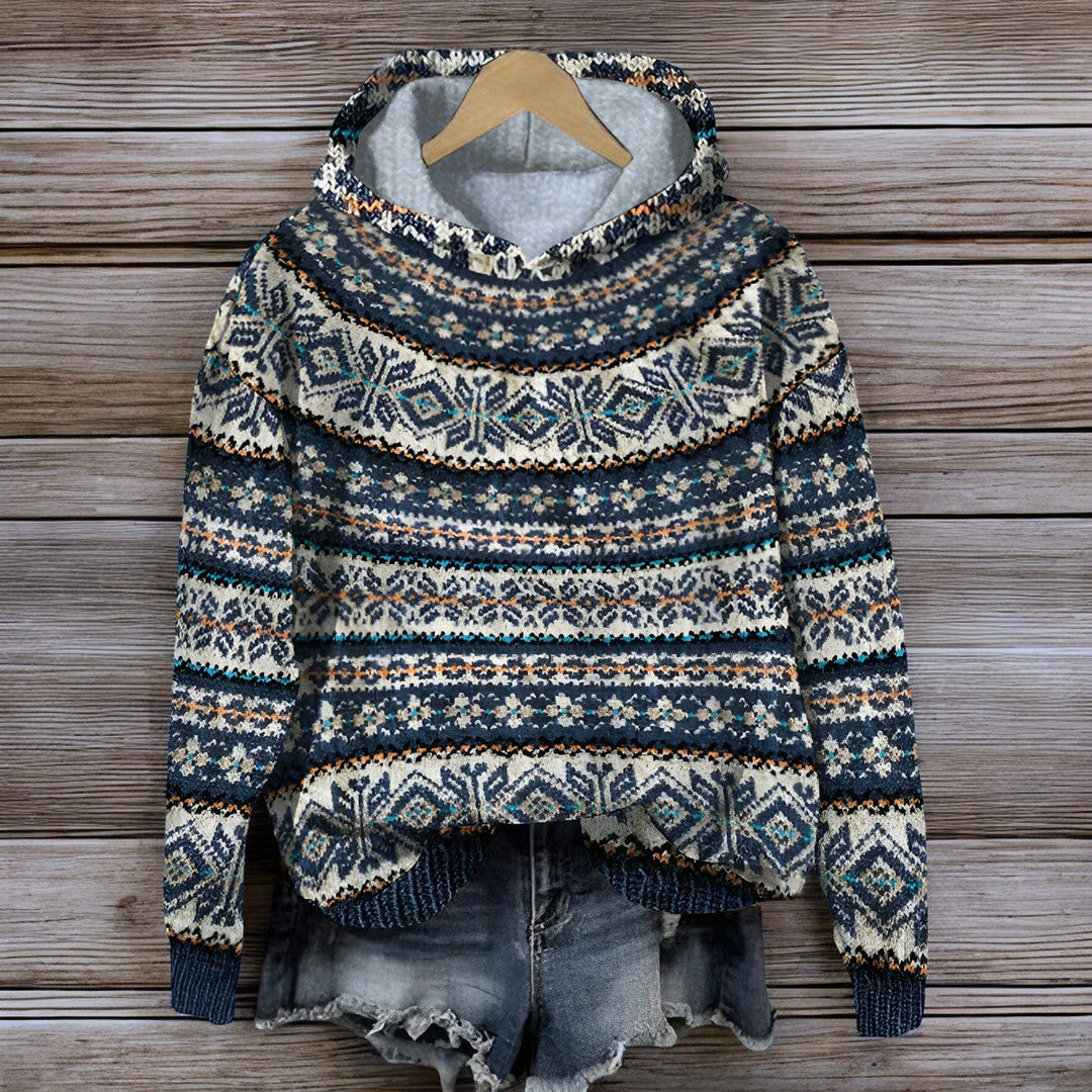 Stickad Hoodie - Varm - Loose Fit - Hoodie Pullover Sweatshirt - Unisex Hoodie-Eva Jonsson