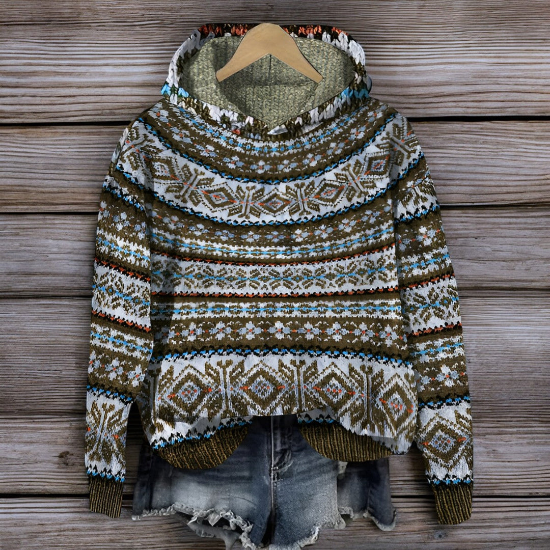 Stickad Hoodie - Varm - Loose Fit - Hoodie Pullover Sweatshirt - Unisex Hoodie-Eva Jonsson