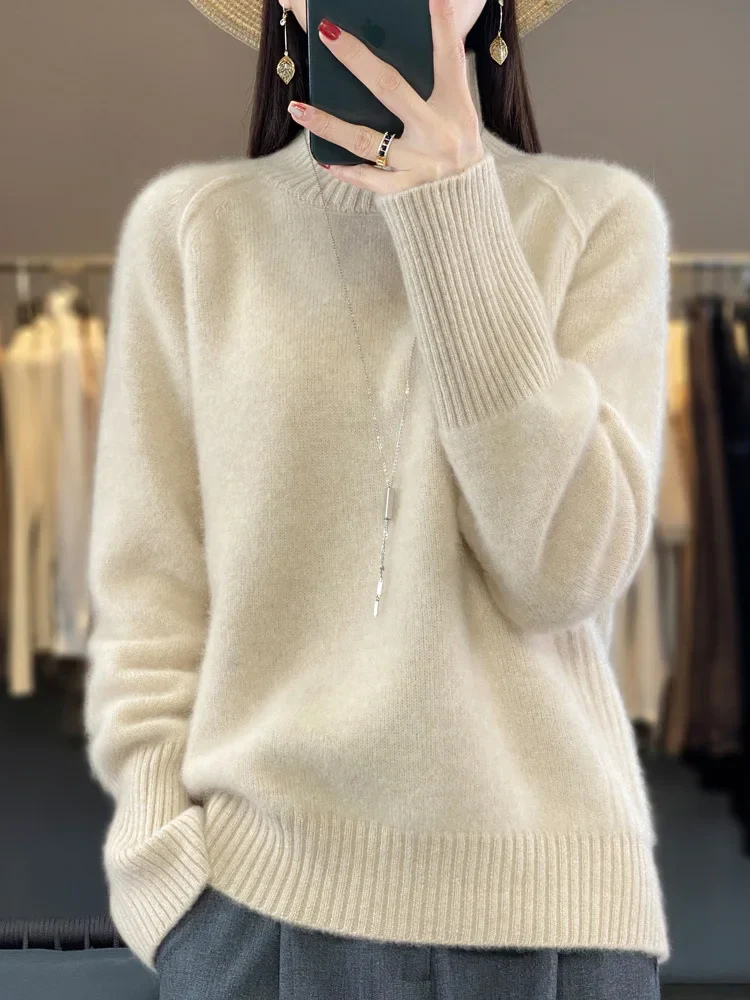 Stickad Tröja | Fluffig | Turtleneck | Stickad Tröja | Damstickat-Eva Jonsson