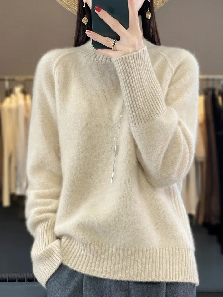 Stickad Tröja | Fluffig | Turtleneck | Stickad Tröja | Damstickat-Eva Jonsson