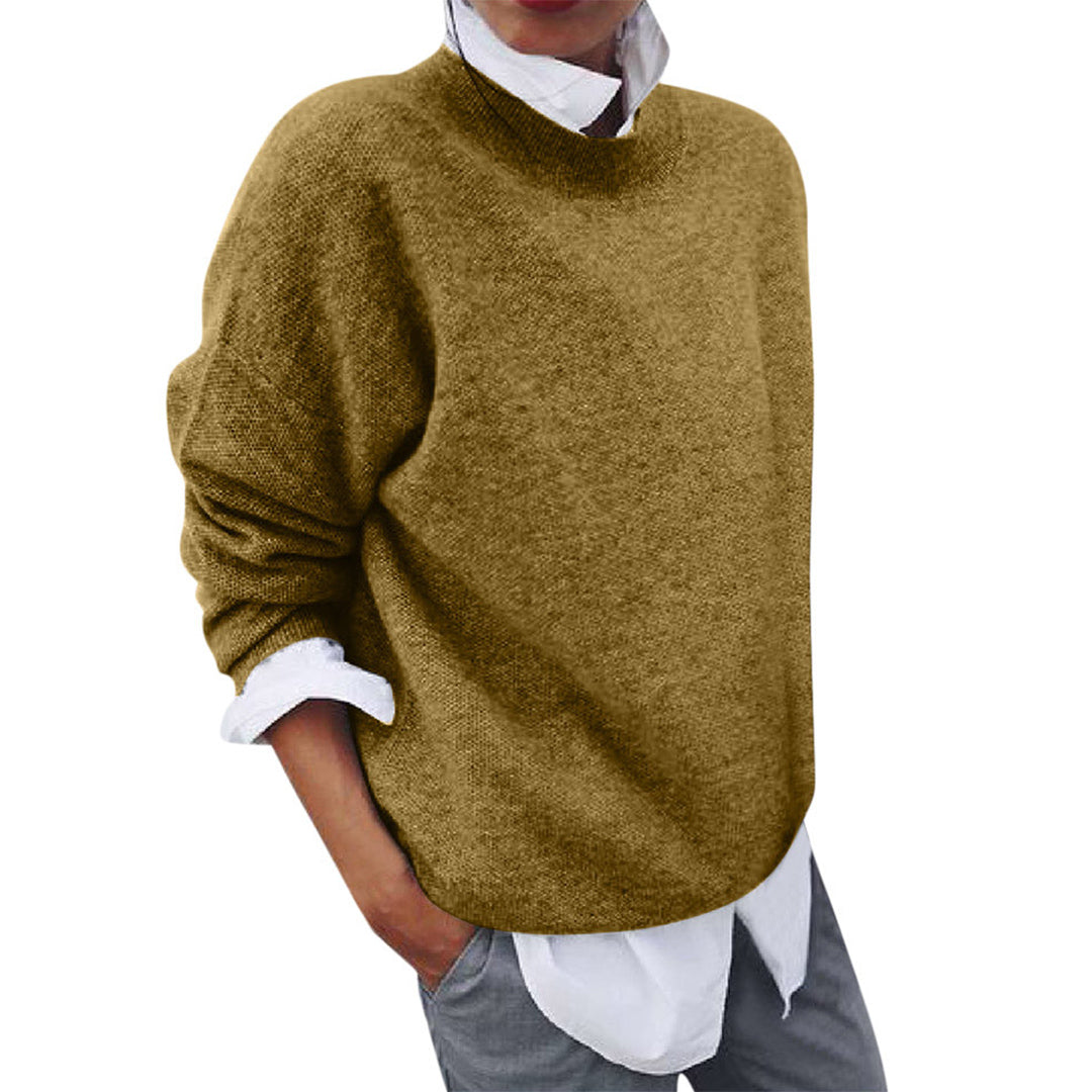 Stickad Tröja | Loose Fit | Långärmad | Oversized Pullover | Vinterkläder för kvinnor-Eva Jonsson