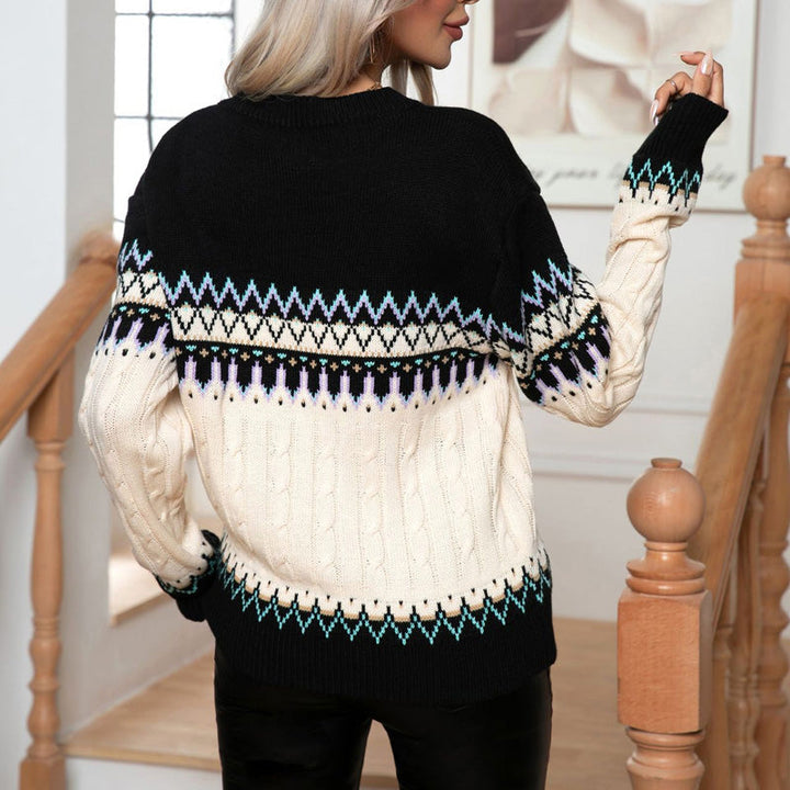 Stickad Tröja | Varm | Loose Fit | Stickad tröja | Damstickat-Eva Jonsson
