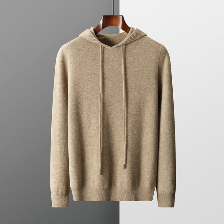 Stickad huvtröja - Dragsko - Långärmad - Huvtröja - Jumper-Eva Jonsson