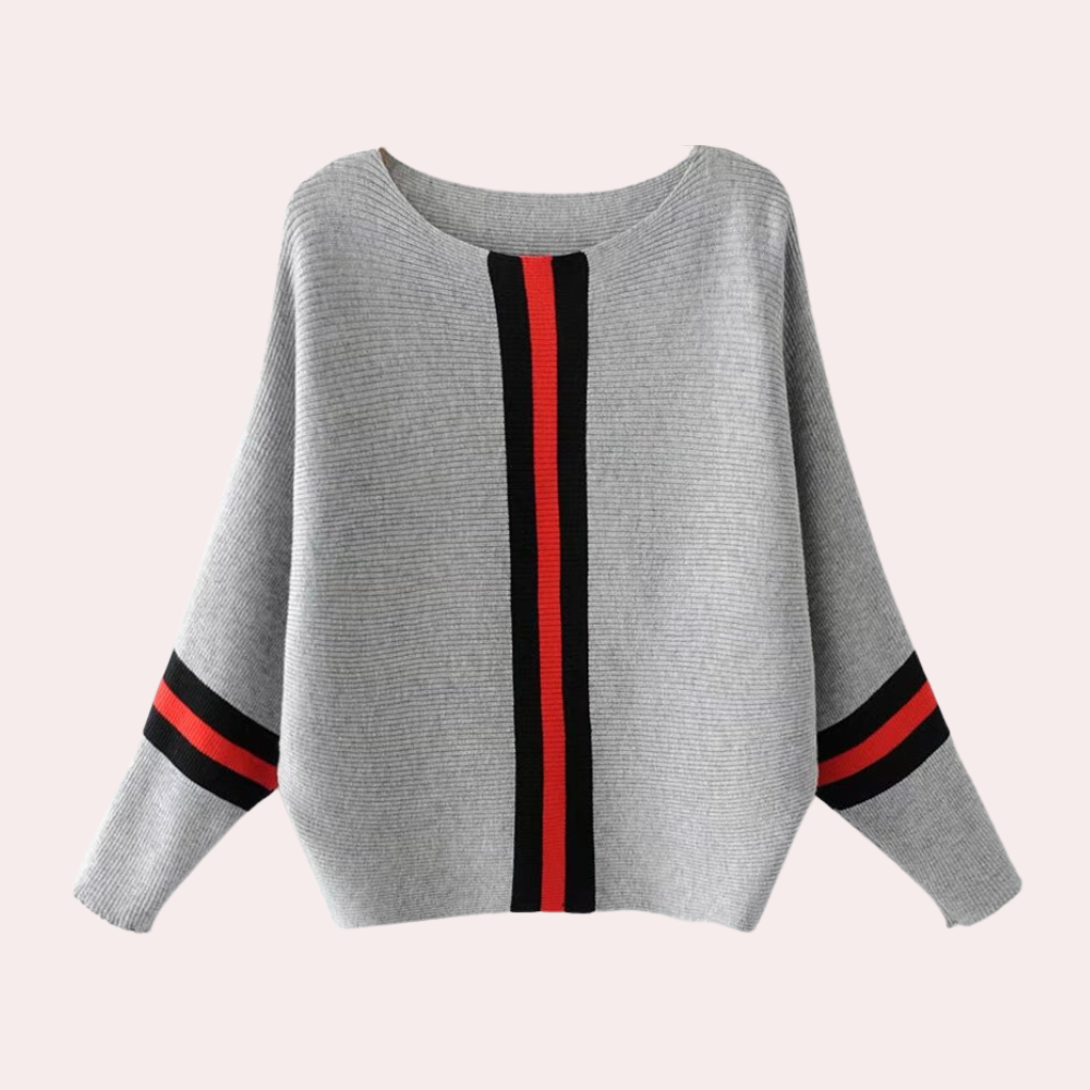 Stickad tröja - Boat Neck - Loose Fit - Vinterkläder - Damtröja-Eva Jonsson