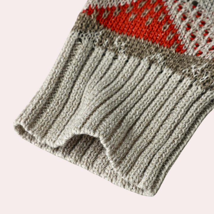 Stickad tröja - Långärmad - Rund hals - Tröja - Vinterkläder för kvinnor-Eva Jonsson