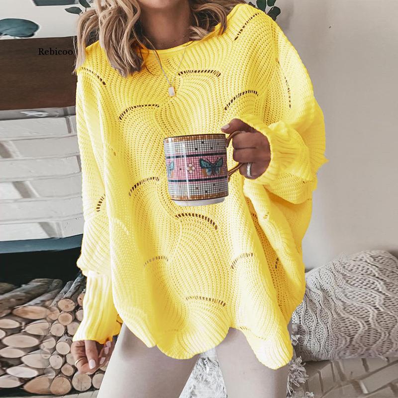 Stickad tröja | Lös Passform | Pullover | överdimensionerad tröja | Damkläder-Eva Jonsson