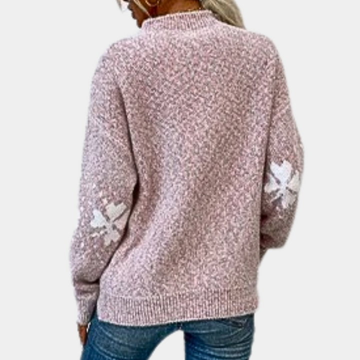 Stickad tröja | Varm | Hög hals | Stickad tröja | Vinterkläder för kvinnor-Eva Jonsson