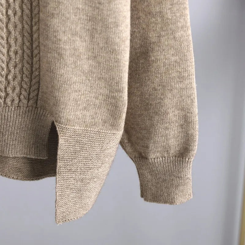 Stickat tvådelat set - Oversized - Vida ben - Stickat tvådelat set - Loungewear för kvinnor-Eva Jonsson