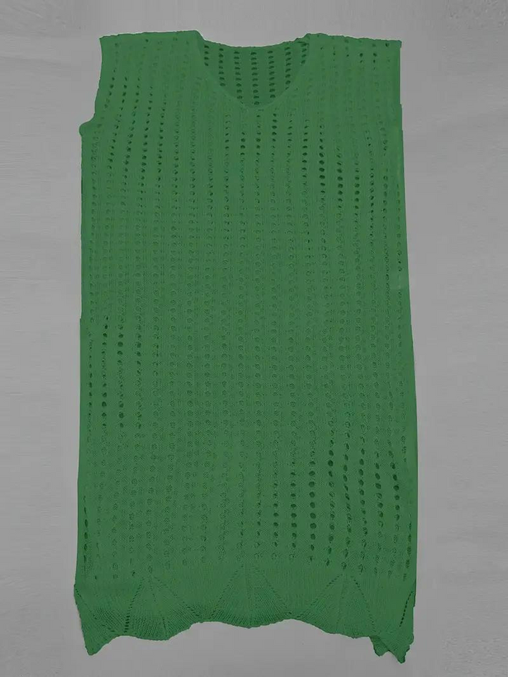 Strand Cover Up - virkat - Boho Style - överdragsklänning - bikinioverdrag-Eva Jonsson