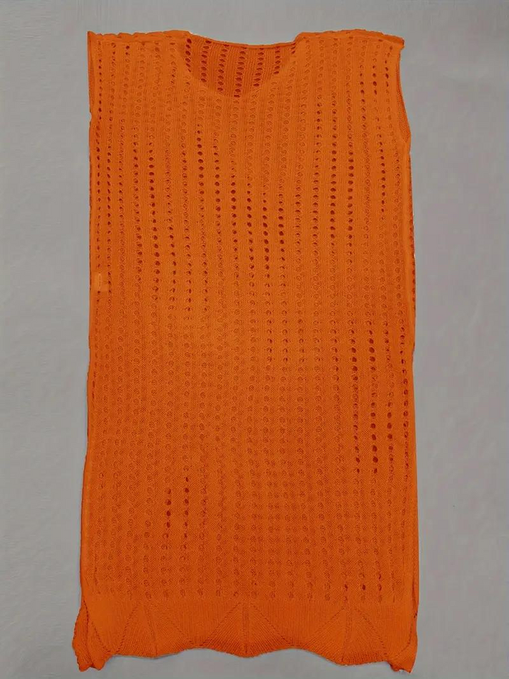 Strand Cover Up - virkat - Boho Style - överdragsklänning - bikinioverdrag-Eva Jonsson