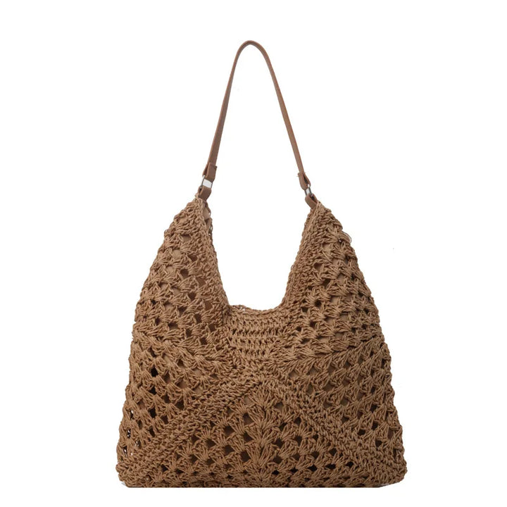 Straw Bag - Stor - Axel - Hobo Bag - Strandväska-Eva Jonsson