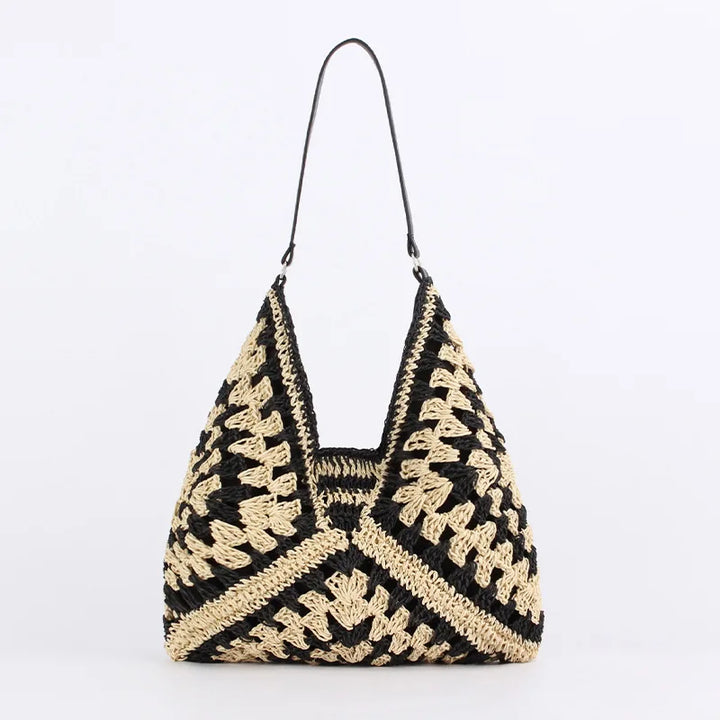 Straw Bag - Stor - Axel - Hobo Bag - Strandväska-Eva Jonsson