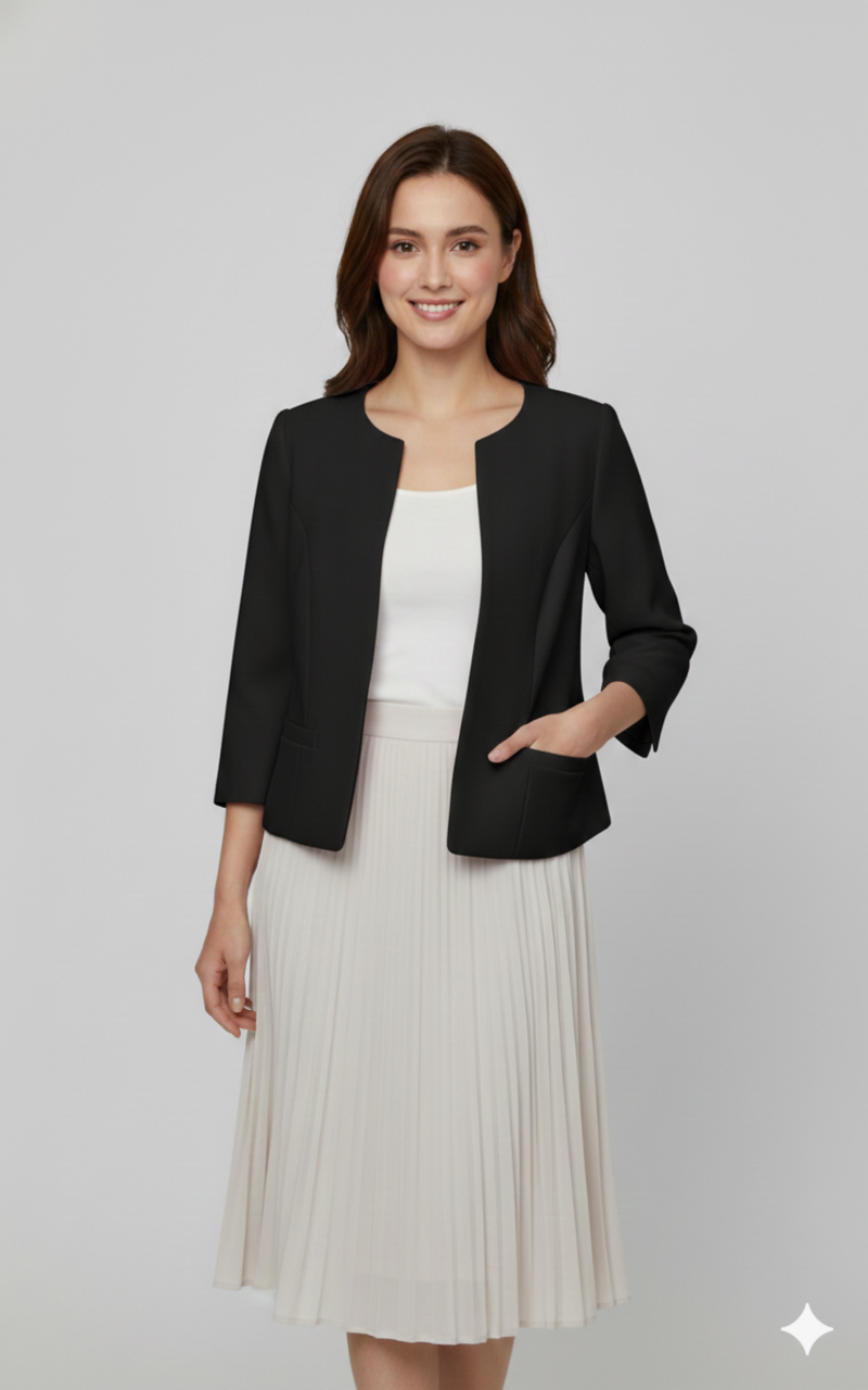 Suede Jacket - Zip-Up - Crew Neck - Sommarjacka - Damjacka-Eva Jonsson