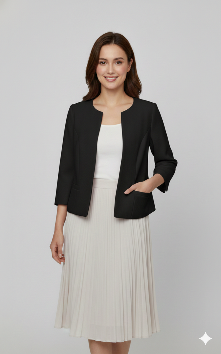 Suede Jacket - Zip-Up - Crew Neck - Sommarjacka - Damjacka-Eva Jonsson