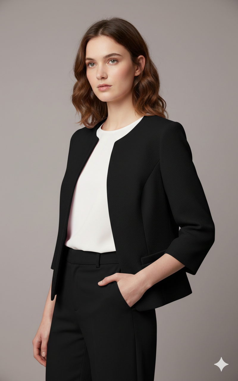 Suede Jacket - Zip-Up - Crew Neck - Sommarjacka - Damjacka-Eva Jonsson