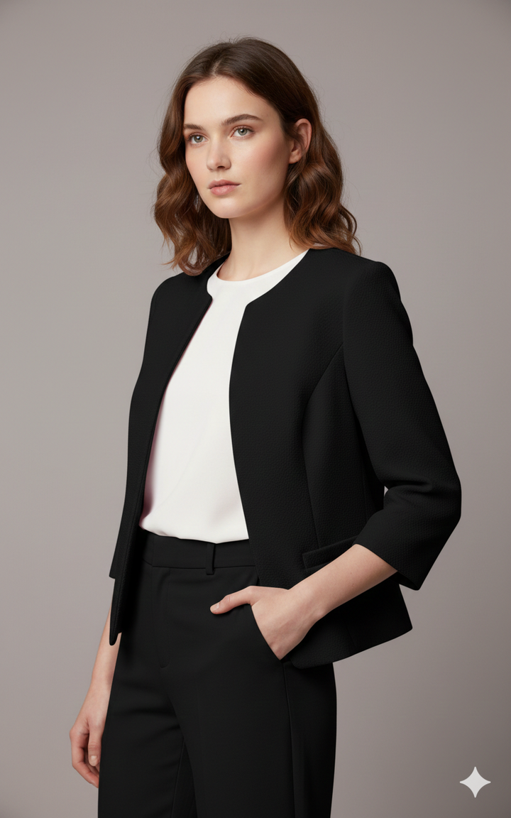 Suede Jacket - Zip-Up - Crew Neck - Sommarjacka - Damjacka-Eva Jonsson