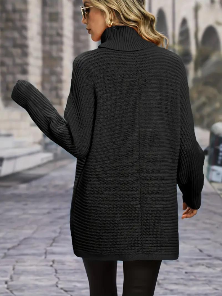 Susanne Tröja | Stickad turtleneck pullover för kvinnor-Eva Jonsson