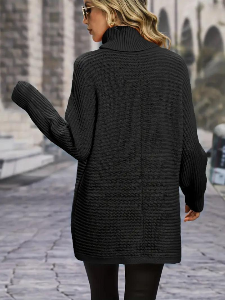 Susanne Tröja | Stickad turtleneck pullover för kvinnor-Eva Jonsson