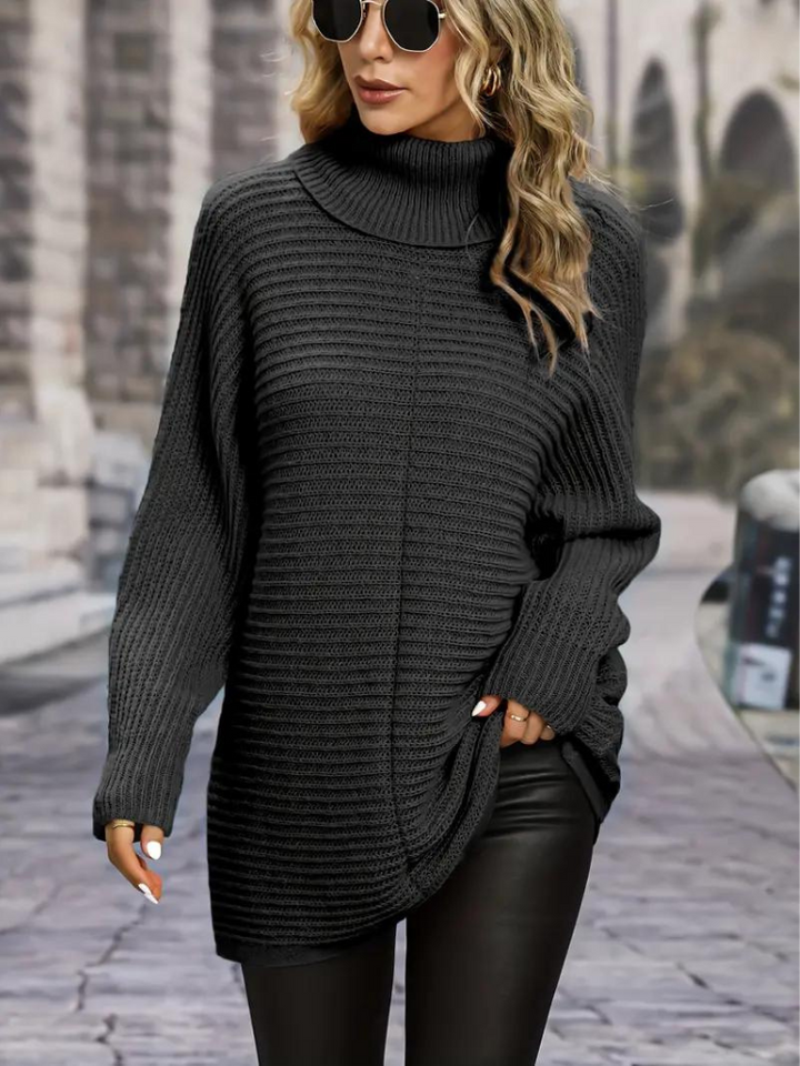 Susanne Tröja | Stickad turtleneck pullover för kvinnor-Eva Jonsson