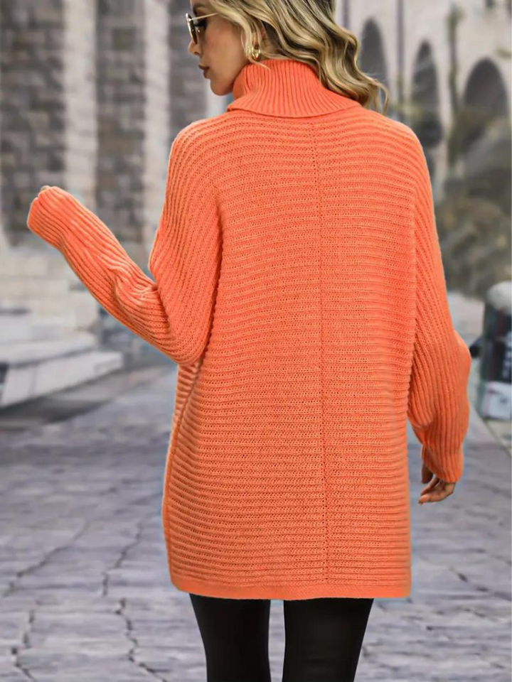 Susanne Tröja | Stickad turtleneck pullover för kvinnor-Eva Jonsson