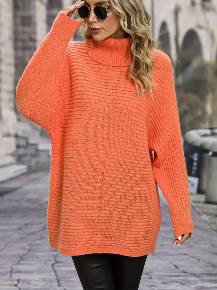 Susanne Tröja | Stickad turtleneck pullover för kvinnor-Eva Jonsson