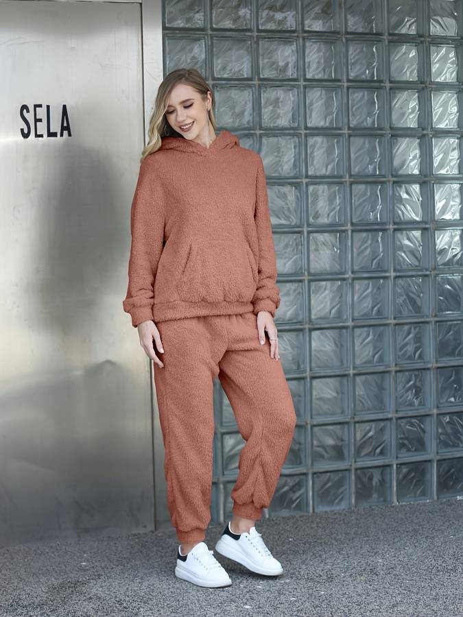 Sweat Suit - Tvådelat set med fleecetröja och joggingbyxor för damer-Eva Jonsson