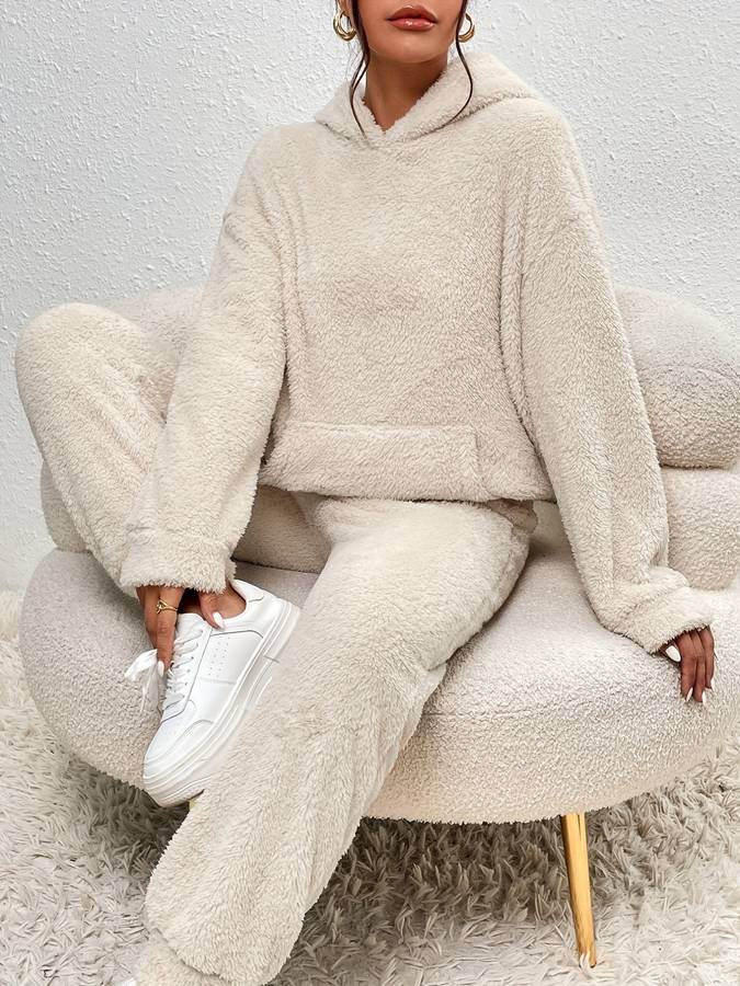 Sweat Suit - Tvådelat set med fleecetröja och joggingbyxor för damer-Eva Jonsson