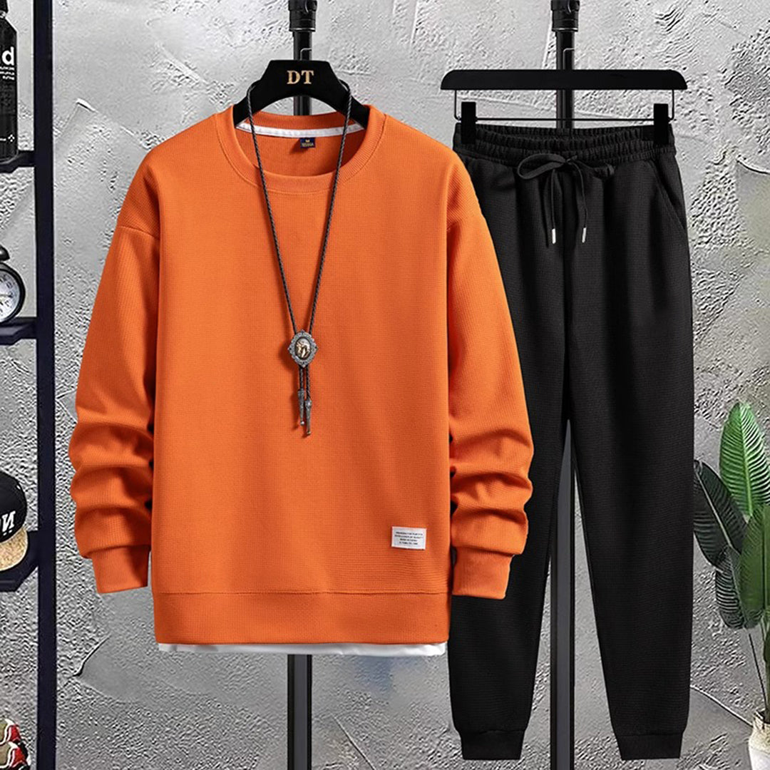 Sweatdräkt - Löst sittande tvådelat för män - Sweatshirt och Sweatpants Set-Eva Jonsson