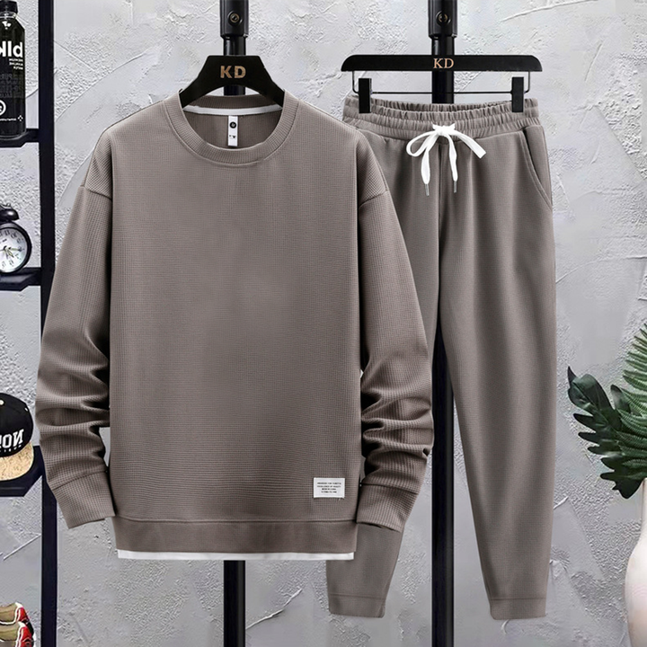 Sweatdräkt - Löst sittande tvådelat för män - Sweatshirt och Sweatpants Set-Eva Jonsson