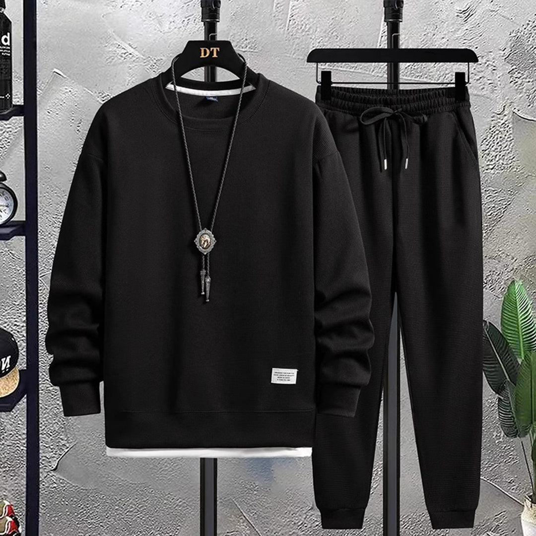 Sweatdräkt - Löst sittande tvådelat för män - Sweatshirt och Sweatpants Set-Eva Jonsson