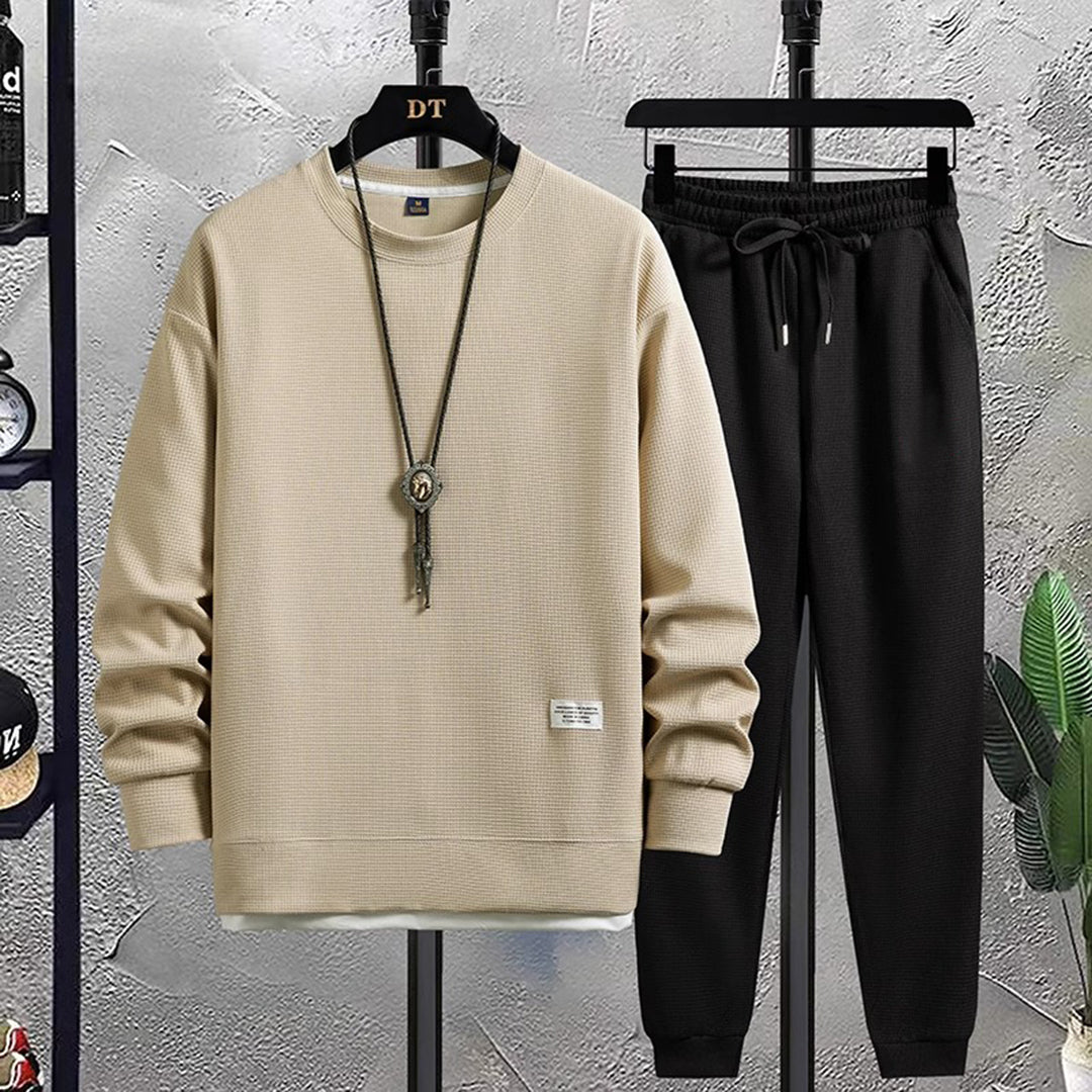 Sweatdräkt - Löst sittande tvådelat för män - Sweatshirt och Sweatpants Set-Eva Jonsson