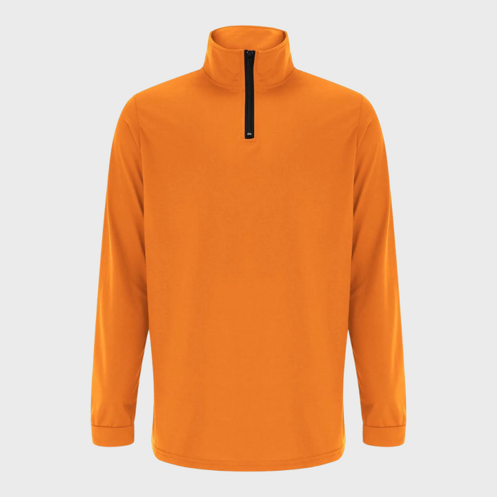 Sweatshirt - Varm sweatshirt för herrar med ståkrage och långärmad halsringning med dragkedja-Eva Jonsson