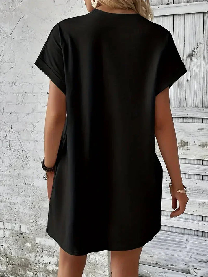 T-shirtklänning – Casual – Löst sittande – Miniklänning – Sommarklänning-Eva Jonsson