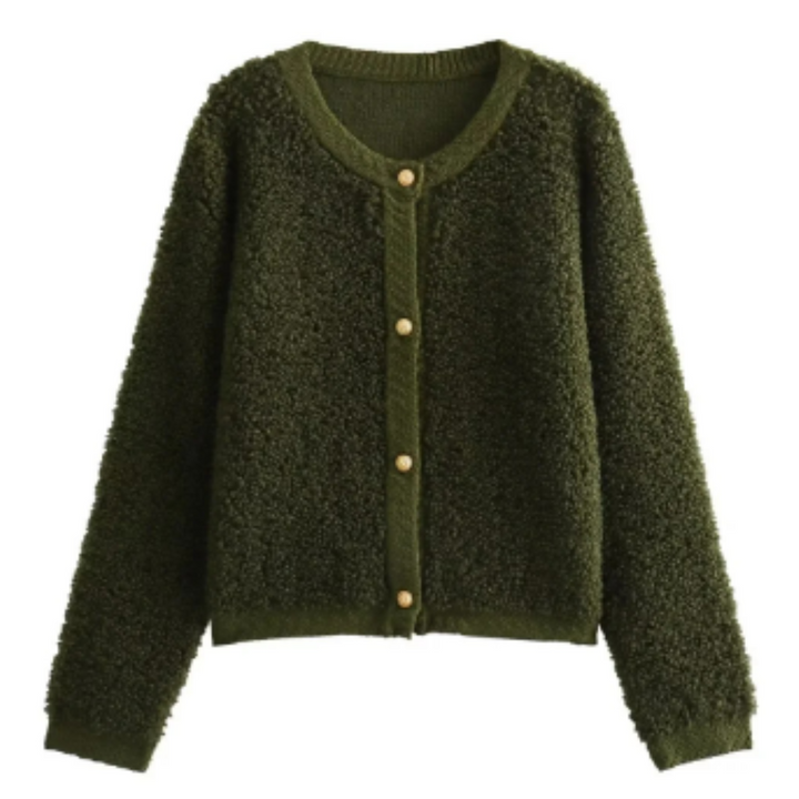 Teddy Cardigan - Varm, knappförsedd cardiganjacka för kvinnor-Eva Jonsson