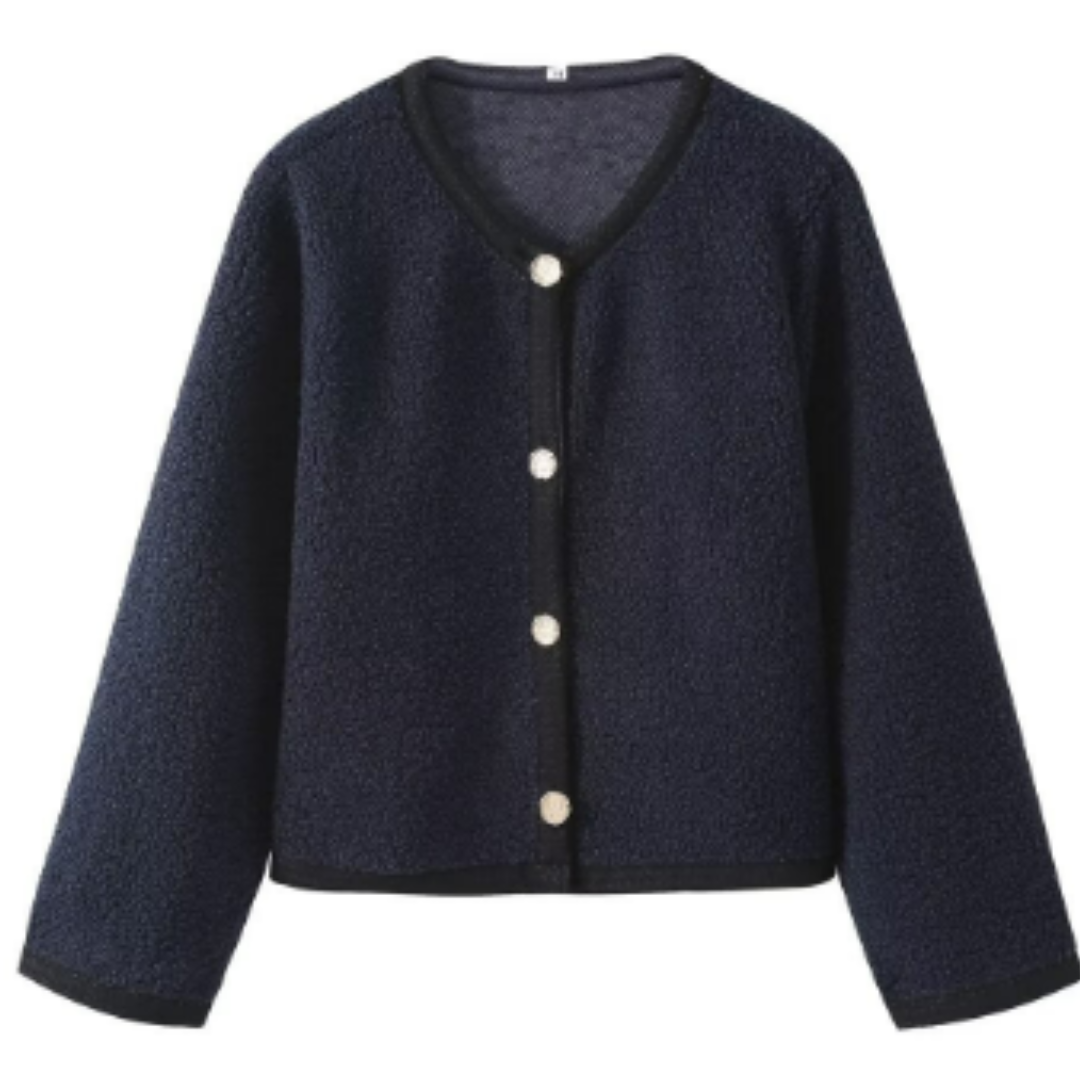Teddy Cardigan - Varm, knappförsedd cardiganjacka för kvinnor-Eva Jonsson