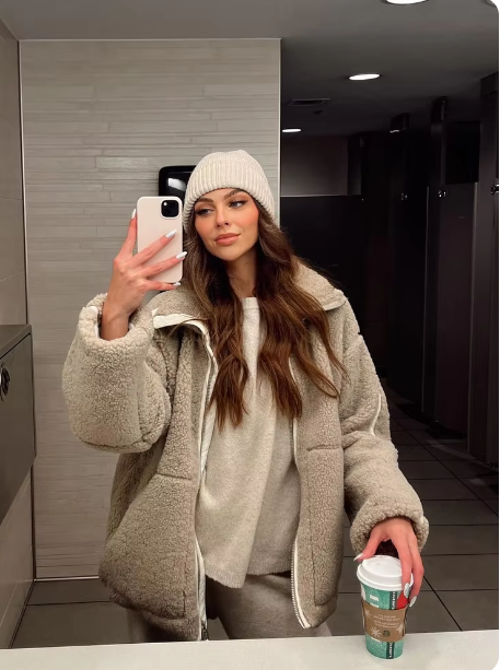 Teddy Fleece Jacka | Zip-Up | Varm | Överdimensionerad Teddy Jacka | Vinterkläder för kvinnor-Eva Jonsson