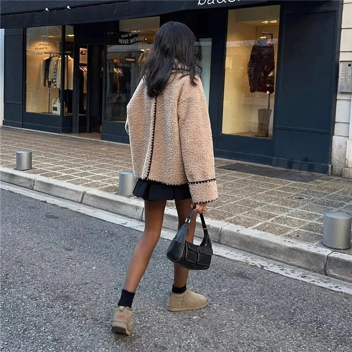 Teddy Fleecejacka - Beige - Oversized - Teddyjacka - Damjacka-Eva Jonsson