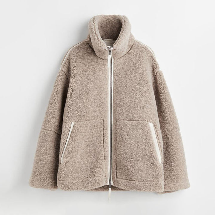 Teddy Fleecejacka - Zip-Up - Hög krage - Teddyjacka - Fleecejacka för damer-Eva Jonsson
