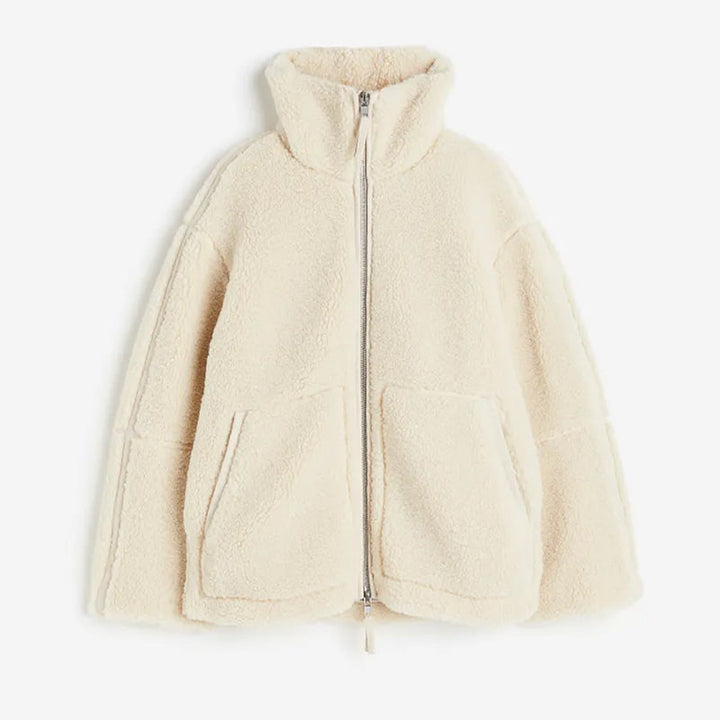 Teddy Fleecejacka - Zip-Up - Hög krage - Teddyjacka - Fleecejacka för damer-Eva Jonsson