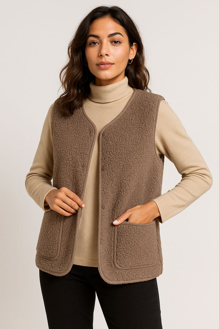Teddy Gilet - Ärmlös bodyvärmare för damer Teddy Vest-Eva Jonsson