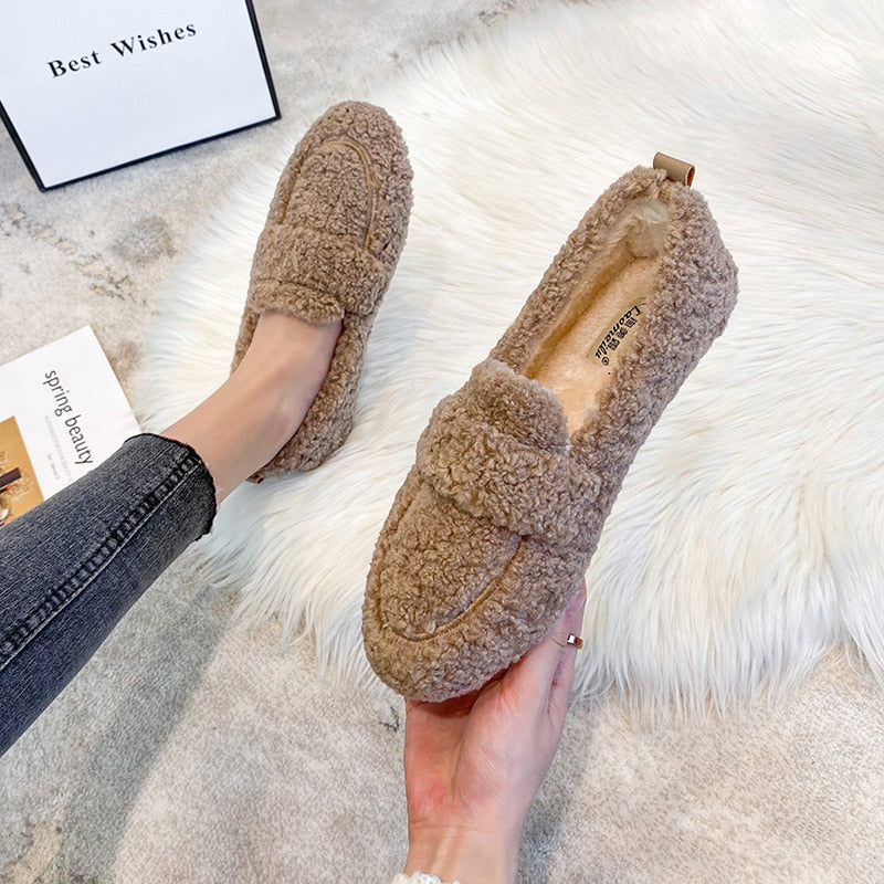 Teddy Loafers – Mjuka, pälsklädda slip-on-loafers för dam-Eva Jonsson