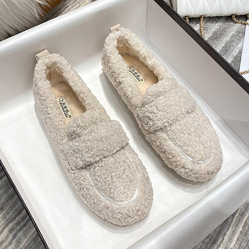 Teddy Loafers – Mjuka, pälsklädda slip-on-loafers för dam-Eva Jonsson