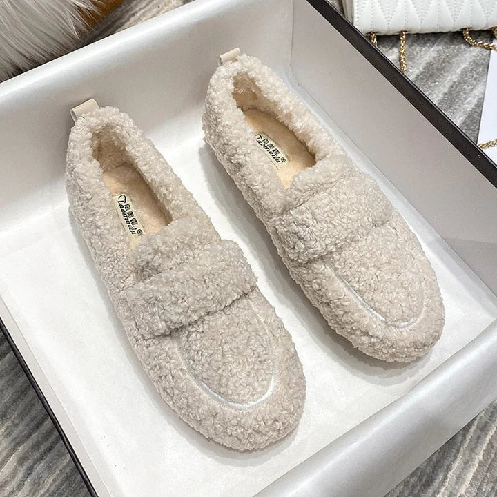 Teddy Loafers | Slip-On | Non-Slip | Päls Loafers | Loafers för kvinnor-Eva Jonsson