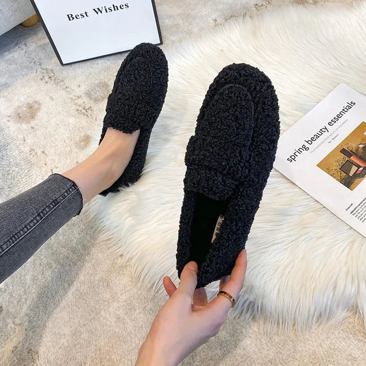 Teddy Loafers | Slip-On | Non-Slip | Päls Loafers | Loafers för kvinnor-Eva Jonsson