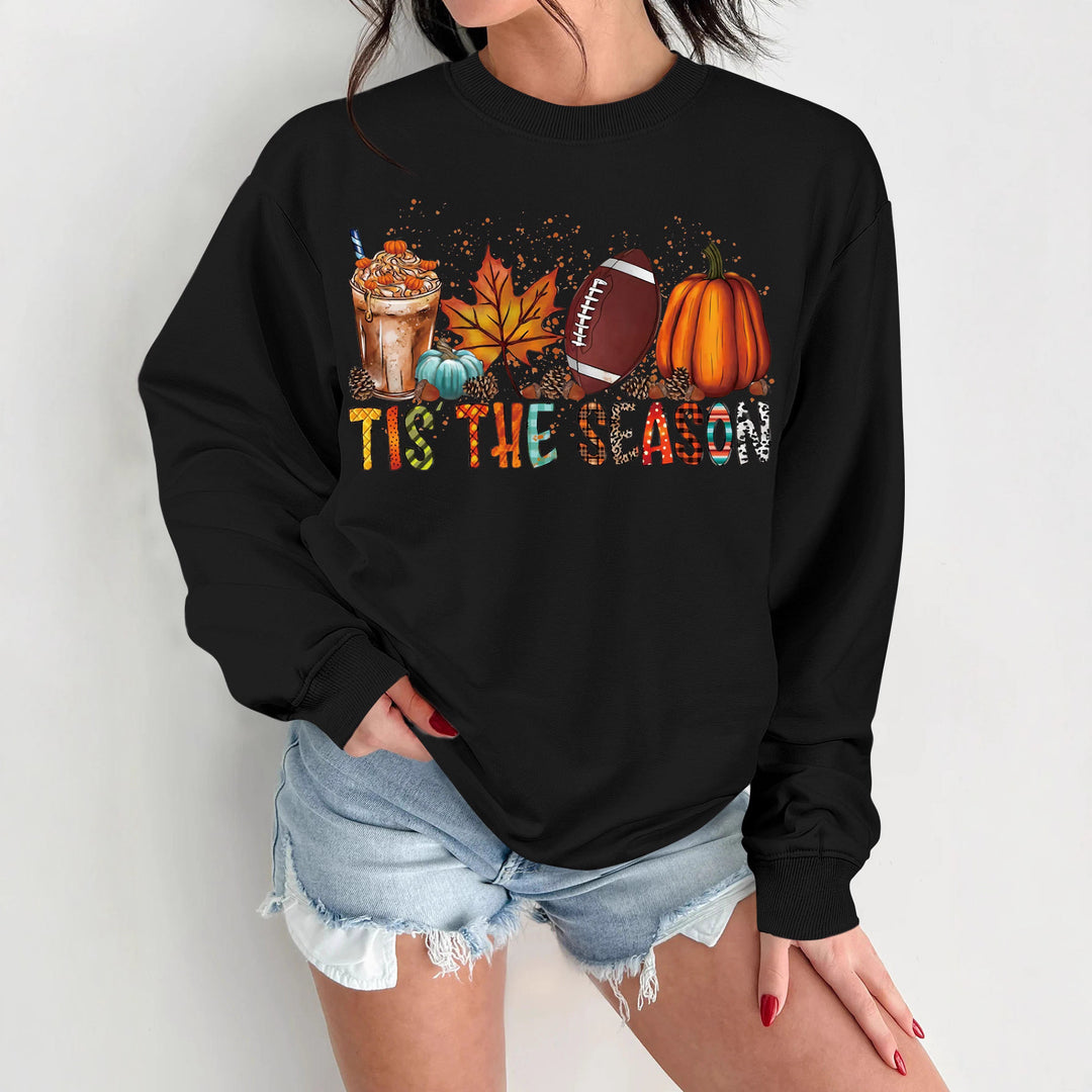 Tjejens sweatshirt med höstmotiv och avslappnad passform Mirla-Eva Jonsson